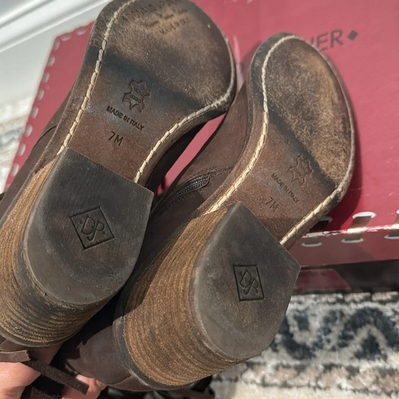 Donald Pliner Women’s Couture Brown Suede Fringe Boots Denise Knee High Beaded 7 - Picture 12 of 14